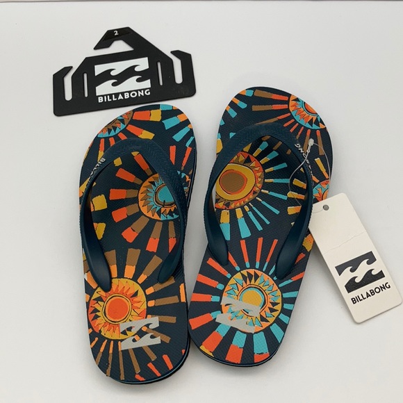 Billabong flip flop slippers. size 2 - Picture 2 of 8